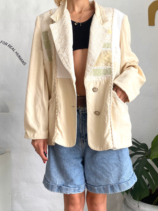 Vintage linen blazer