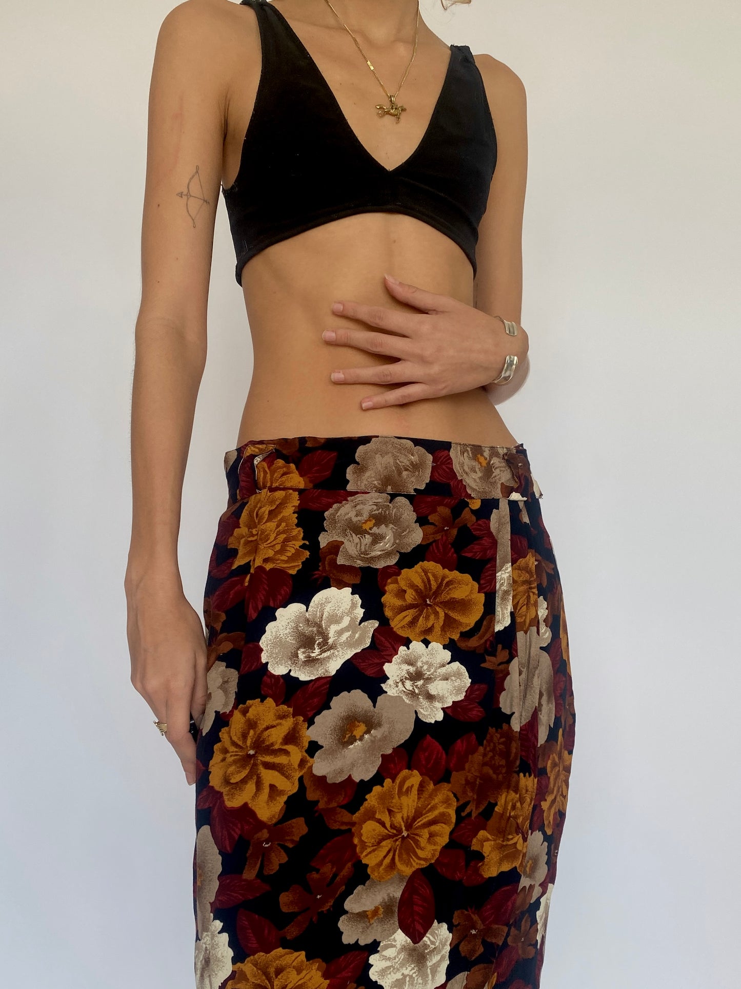 Flower 70s skirt