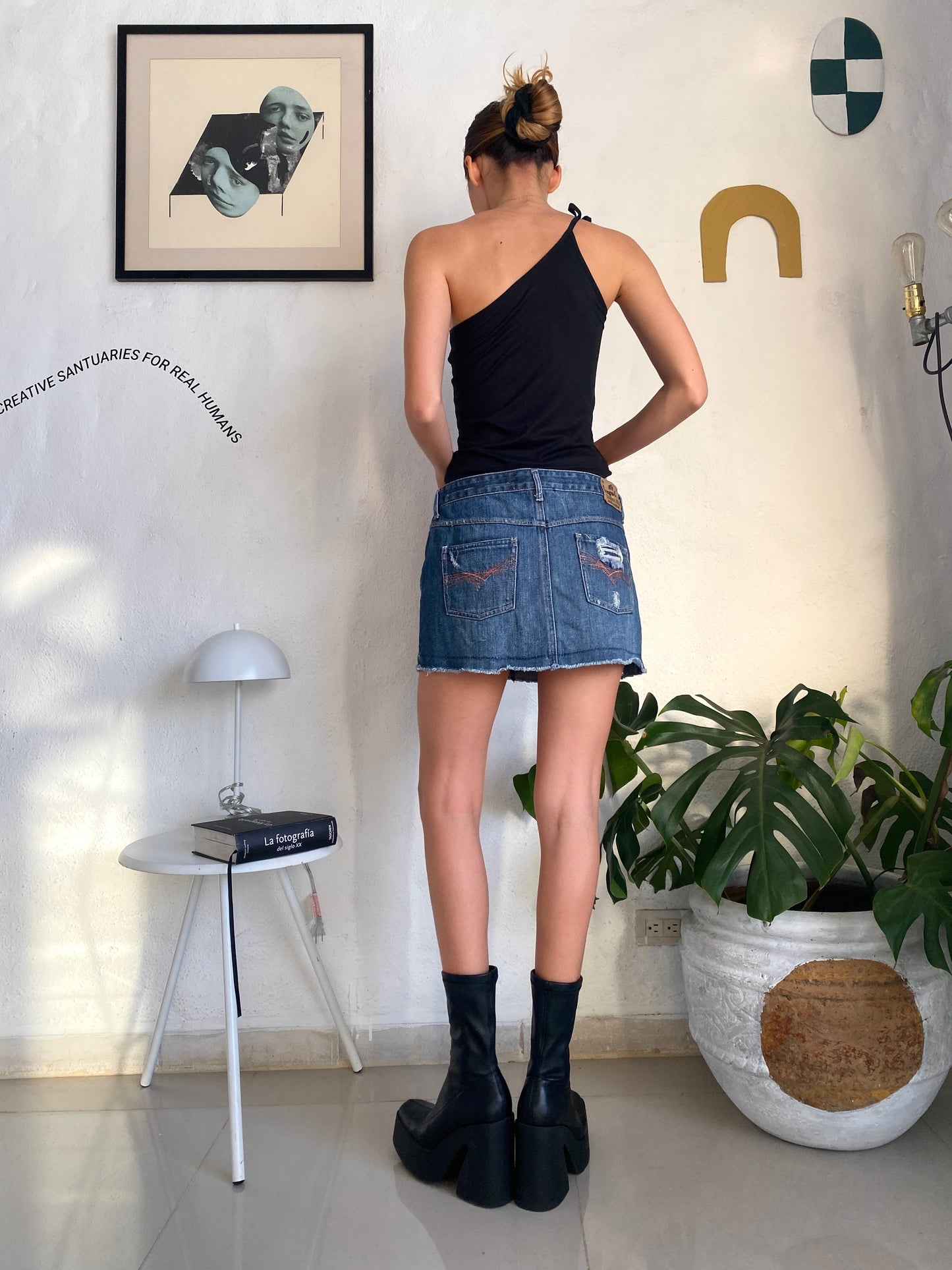 Microskirt denim